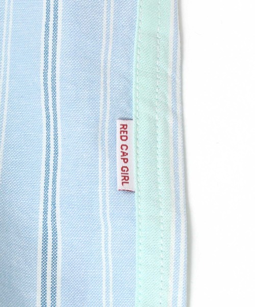 Salong hameu（サロン ハミュー）の「ワンポイントロゴ刺繍 ストライプシャツ メンズ レディース/半袖ボタンダウンシャツ（シャツ/ブラウス・メンズ・サックスブルー/ピンク/イエロー/ライトグリーン/マルチ・M/L）」の13枚目の写真