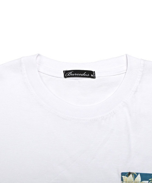 LUXSTYLE(ラグスタイル)の「ボタニカル柄ポケットプリント半袖Tシャツ(Tシャツ/カットソー・メンズ・ホワイト/ネイビー/チャコール・M/L/XL)」の13枚目の写真