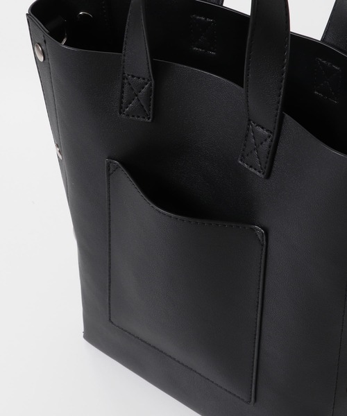 SENSE OF PLACE by URBAN RESEARCH（センスオブプレイスバイアーバンリサーチ）の「リベットデザインショルダートートバッグ（トートバッグ・メンズ・ブラック/グリーン・ONE）」の12枚目の写真