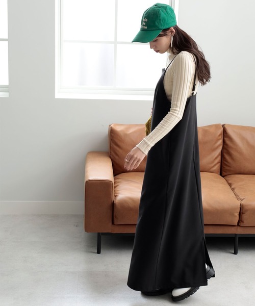 GeeRA（ジーラ）の「マキシキャミソールワンピース（ワンピース・レディース・モカ/アイボリー/ブラック・MEDIUM/LARGE/X-LARGE）」の7枚目の写真