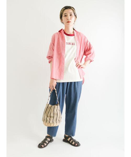 Samansa Mos2（サマンサ モスモス）の「配色ロゴTシャツ（ニット/セーター・レディース・オレンジ/ピンク/グレー/ブラック・ﾌﾘ-）」の10枚目の写真