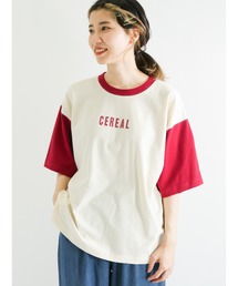 Samansa Mos2 | 配色ロゴTシャツ(ニット/セーター)