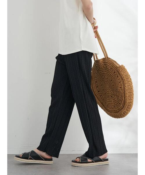 earth music&ecology（アースミュージックアンドエコロジー）の「レースプリーツパンツ（その他パンツ・レディース・ブラック/アイボリー/ライトブラウン・FREE）」の7枚目の写真