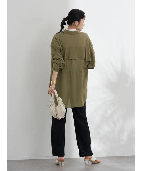 earth music&ecology（アースミュージックアンドエコロジー）の「レースプリーツパンツ（その他パンツ・レディース・ブラック/アイボリー/ライトブラウン・FREE）」の16枚目の写真