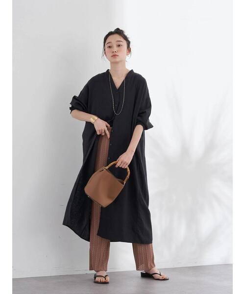 earth music&ecology（アースミュージックアンドエコロジー）の「レースプリーツパンツ（その他パンツ・レディース・ブラック/アイボリー/ライトブラウン・FREE）」の14枚目の写真