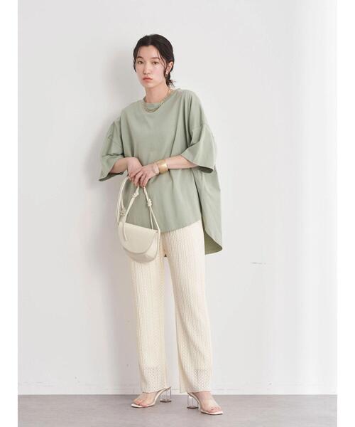 earth music&ecology（アースミュージックアンドエコロジー）の「レースプリーツパンツ（その他パンツ・レディース・ブラック/アイボリー/ライトブラウン・FREE）」の12枚目の写真