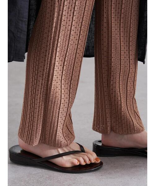 earth music&ecology（アースミュージックアンドエコロジー）の「レースプリーツパンツ（その他パンツ・レディース・ブラック/アイボリー/ライトブラウン・FREE）」の22枚目の写真