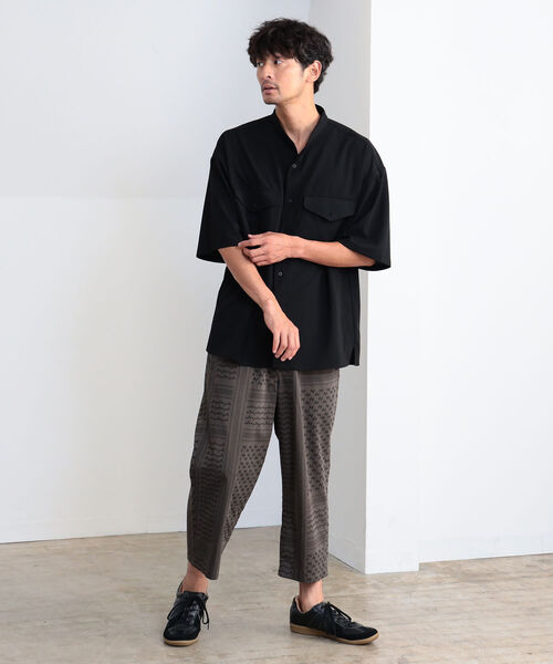 B:MING by BEAMS(ビーミングバイビームス)の「B:MING by BEAMS / 梨地 バンドカラー CPOシャツ(シャツ/ブラウス・メンズ・ブラック/ブラウン系その他4/ブルー系その他4・SMALL/MEDIUM/X-LARGE/LARGE)」の4枚目の写真