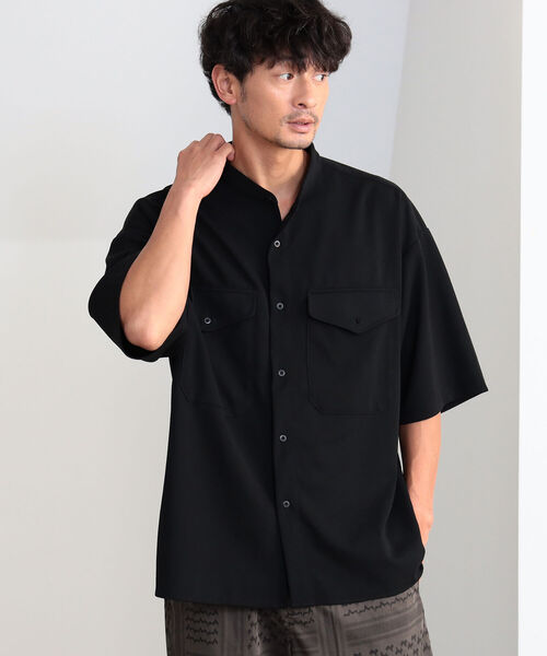 B:MING by BEAMS(ビーミングバイビームス)の「B:MING by BEAMS / 梨地 バンドカラー CPOシャツ(シャツ/ブラウス・メンズ・ブラック/ブラウン系その他4/ブルー系その他4・SMALL/MEDIUM/X-LARGE/LARGE)」の7枚目の写真