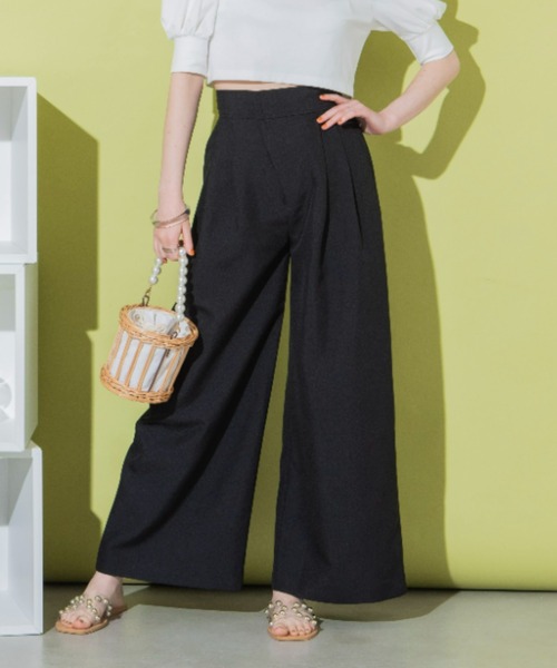 VIOLETTA（ヴィオレッタ）の「ハイウエストワイドパンツ（その他パンツ・レディース・ブラック/ベージュ・M/S）」の15枚目の写真