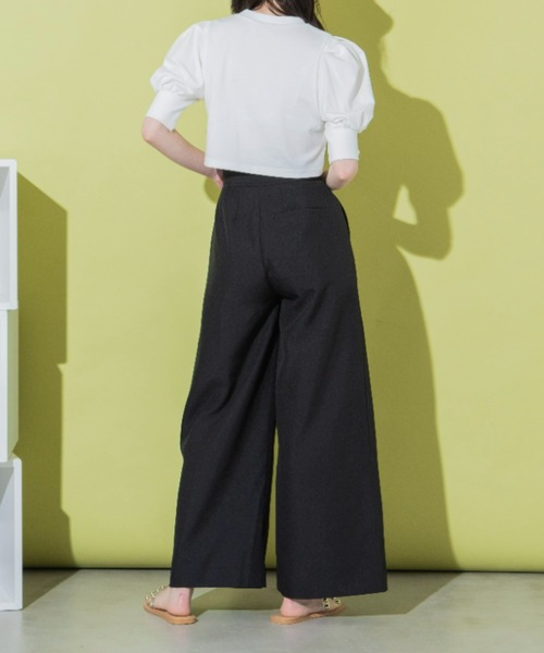 VIOLETTA（ヴィオレッタ）の「ハイウエストワイドパンツ（その他パンツ・レディース・ブラック/ベージュ・M/S）」の16枚目の写真