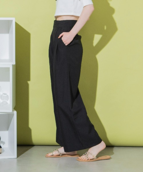 VIOLETTA（ヴィオレッタ）の「ハイウエストワイドパンツ（その他パンツ・レディース・ブラック/ベージュ・M/S）」の17枚目の写真