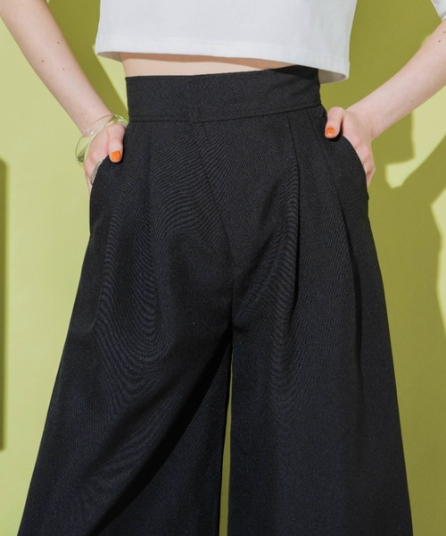 VIOLETTA（ヴィオレッタ）の「ハイウエストワイドパンツ（その他パンツ・レディース・ブラック/ベージュ・M/S）」の12枚目の写真