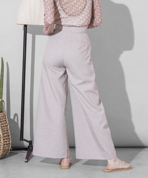 VIOLETTA（ヴィオレッタ）の「ハイウエストワイドパンツ（その他パンツ・レディース・ブラック/ベージュ・M/S）」の8枚目の写真