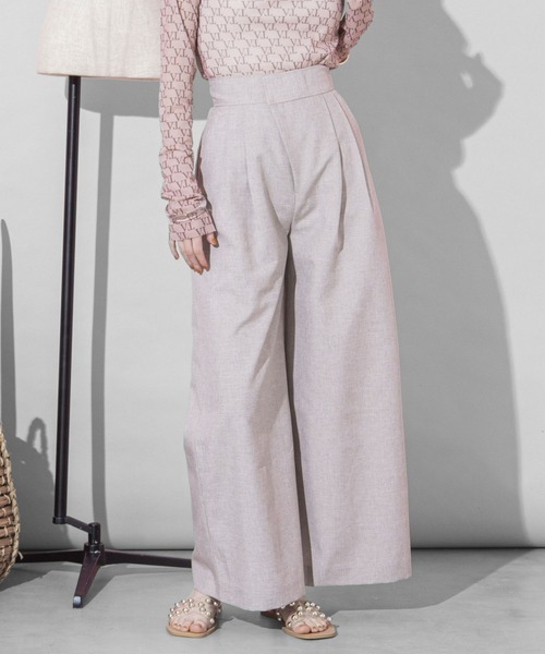 VIOLETTA（ヴィオレッタ）の「ハイウエストワイドパンツ（その他パンツ・レディース・ブラック/ベージュ・M/S）」の7枚目の写真