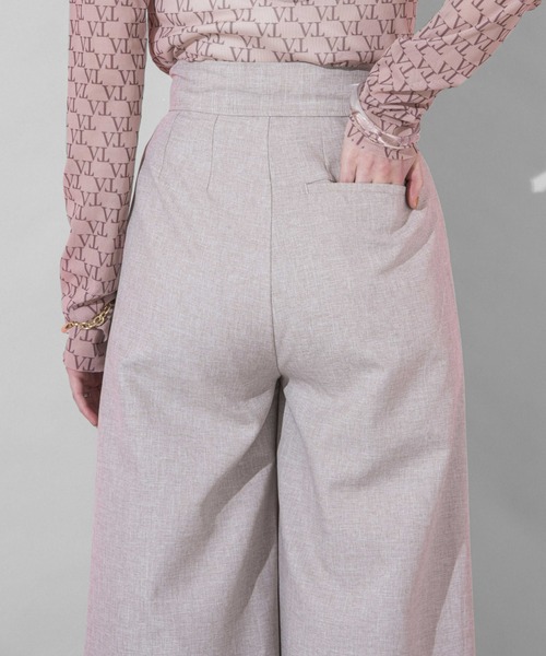 VIOLETTA（ヴィオレッタ）の「ハイウエストワイドパンツ（その他パンツ・レディース・ブラック/ベージュ・M/S）」の10枚目の写真