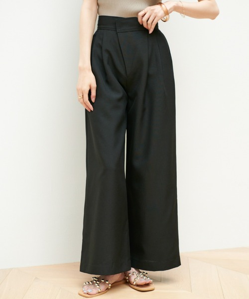 VIOLETTA（ヴィオレッタ）の「ハイウエストワイドパンツ（その他パンツ・レディース・ブラック/ベージュ・M/S）」の22枚目の写真