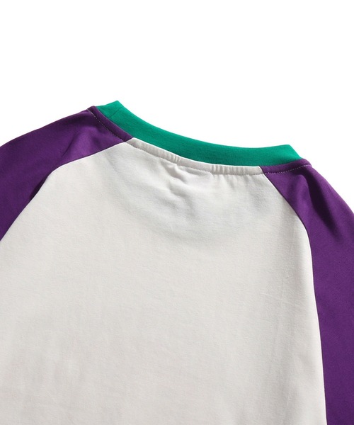 HOOK(フック)の「HOOK -original- アメカジヴィンテージ風袖配色切り替えロゴプリントリンガーロングTEE(Tシャツ/カットソー・メンズ・ホワイト/ライトグレー/ブルー・M/L/XL)」の16枚目の写真
