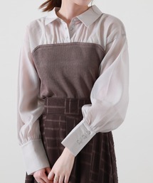 Cheek | ニットビスチェ切替ブラウス(シャツ/ブラウス)