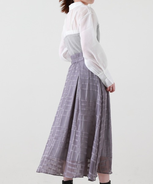 Cheek(チーク)の「ニットビスチェ切替ブラウス(シャツ/ブラウス・レディース・ブラック/グレー/ブラウン・MEDIUM)」の18枚目の写真