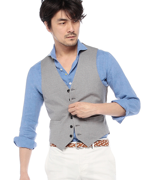 Blu Bre×Brilla per il gusto別注ジャカード ベスト L BRILLA per il gusto（ブリッラペルイルグースト）の「Brilla per il