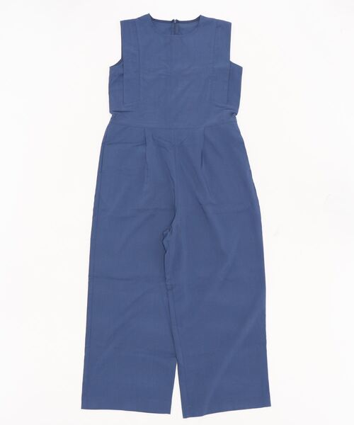 STYLEBLOCK（スタイルブロック）の「リネンタッチオールインワン（サロペット/オーバーオール・レディース・ブラック/ブルー/ベージュ/モカ・M）」の4枚目の写真