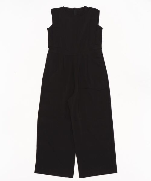 STYLEBLOCK（スタイルブロック）の「リネンタッチオールインワン（サロペット/オーバーオール・レディース・ブラック/ブルー/ベージュ/モカ・M）」の2枚目の写真