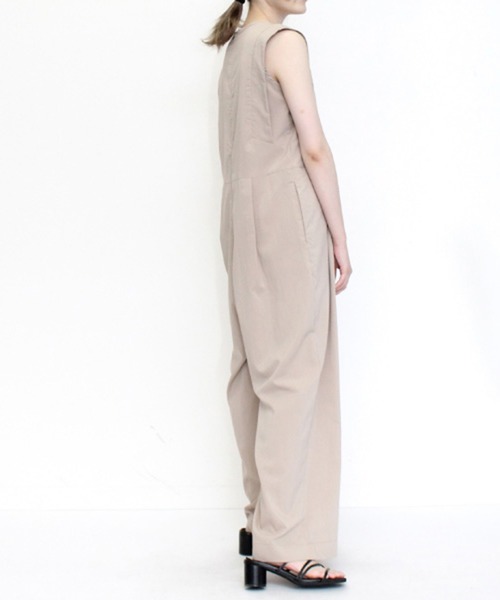 STYLEBLOCK（スタイルブロック）の「リネンタッチオールインワン（サロペット/オーバーオール・レディース・ブラック/ブルー/ベージュ/モカ・M）」の6枚目の写真