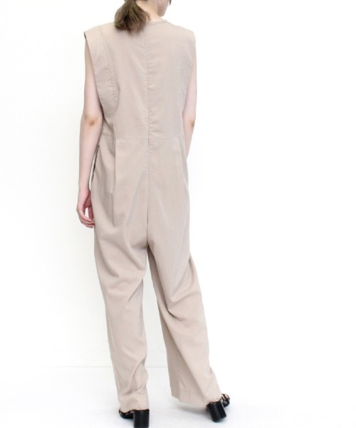 STYLEBLOCK（スタイルブロック）の「リネンタッチオールインワン（サロペット/オーバーオール・レディース・ブラック/ブルー/ベージュ/モカ・M）」の7枚目の写真