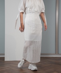 lawgy | cut work lace skirt(スカート)