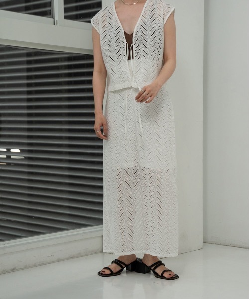 lawgy(ラウジー)の「cut work lace skirt(スカート・レディース・ホワイト/ブラック・FREE)」の19枚目の写真