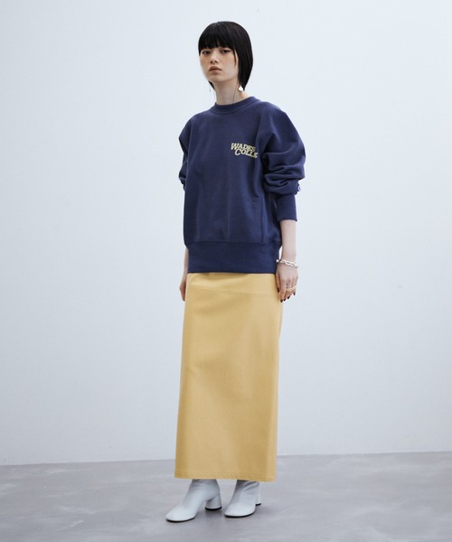 ADAM ET ROPE'(アダムエロペ)の「フェイクレザー2WAYジップスカート(スカート・レディース・ブラック/ベージュ/キナリ・38/36)」の8枚目の写真