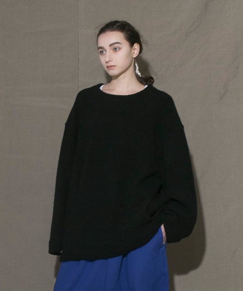 My beautiful landlet長袖デザインカットソー　ウールブラック黒 my beautiful landlet（マイビューティフルランドレット）の「【my