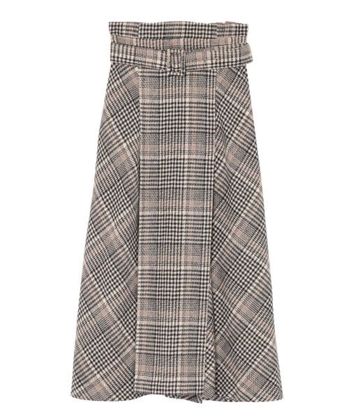 LAGUNAMOON(ラグナムーン)の「チェックベルトフレアースカート(スカート・レディース・ブラック/カーキ・SMALL/MEDIUM)」の14枚目の写真