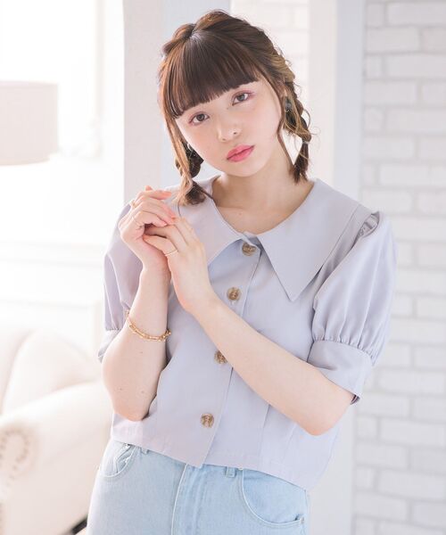 【美品】エムズグレーシー♡スタンドカラー　へプラムショートジャケット　42 ペプラム付きショートダウンコート | msgracy