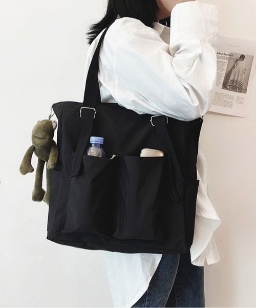 yuue' ( wear )(ユーイ)の「キャンパストートバッグ / ショルダーバッグ(トートバッグ・レディース・ホワイト/ブラック/カーキ・FREE)」の3枚目の写真