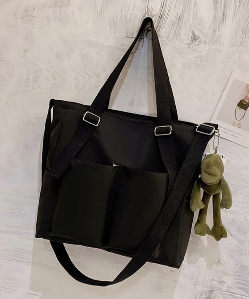 yuue' ( wear )(ユーイ)の「キャンパストートバッグ / ショルダーバッグ(トートバッグ・レディース・ホワイト/ブラック/カーキ・FREE)」の4枚目の写真