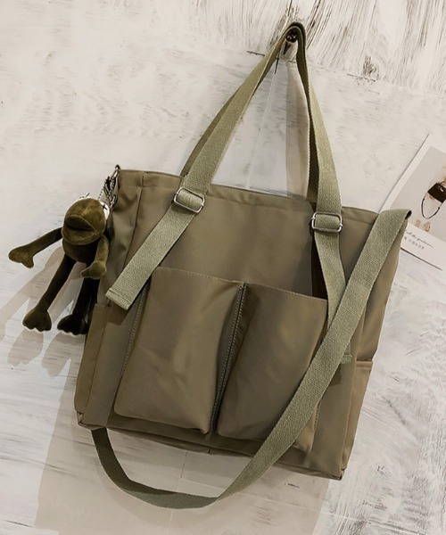 yuue' ( wear )(ユーイ)の「キャンパストートバッグ / ショルダーバッグ(トートバッグ・レディース・ホワイト/ブラック/カーキ・FREE)」の6枚目の写真