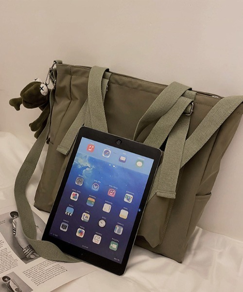 yuue' ( wear )(ユーイ)の「キャンパストートバッグ / ショルダーバッグ(トートバッグ・レディース・ホワイト/ブラック/カーキ・FREE)」の10枚目の写真