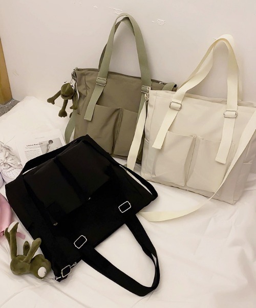 yuue' ( wear )(ユーイ)の「キャンパストートバッグ / ショルダーバッグ(トートバッグ・レディース・ホワイト/ブラック/カーキ・FREE)」の18枚目の写真