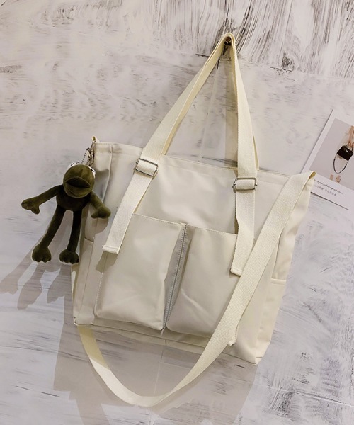 yuue' ( wear )(ユーイ)の「キャンパストートバッグ / ショルダーバッグ(トートバッグ・レディース・ホワイト/ブラック/カーキ・FREE)」の7枚目の写真