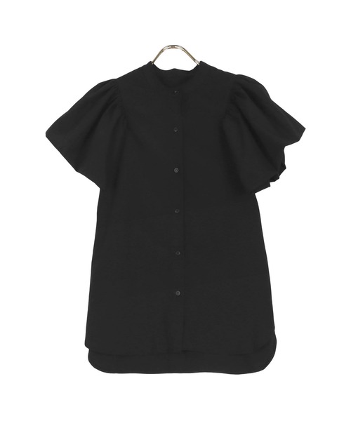 KOBE LETTUCE（コウベレタス）の「フリルスリーブバンドカラーシャツ[C6372]（シャツ/ブラウス・レディース・イエロー/ピンク/ブラック/ホワイト・FREE）」の12枚目の写真