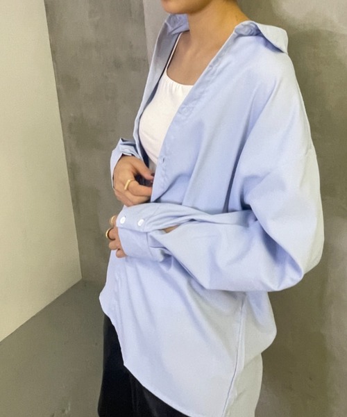 SEN TOKYO(セントーキョー)の「オーバーサイズ レギュラーカラーシャツ(シャツ/ブラウス・レディース・ホワイト/ブラック/ピンク/ブルー/アイボリー/マスタード・M/L/XL)」の5枚目の写真