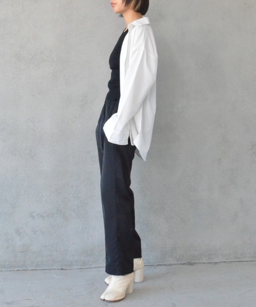 SEN TOKYO(セントーキョー)の「オーバーサイズ レギュラーカラーシャツ(シャツ/ブラウス・レディース・ホワイト/ブラック/ピンク/ブルー/アイボリー/マスタード・M/L/XL)」の22枚目の写真