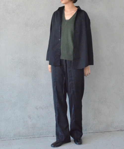 SEN TOKYO(セントーキョー)の「オーバーサイズ レギュラーカラーシャツ(シャツ/ブラウス・レディース・ホワイト/ブラック/ピンク/ブルー/アイボリー/マスタード・M/L/XL)」の18枚目の写真