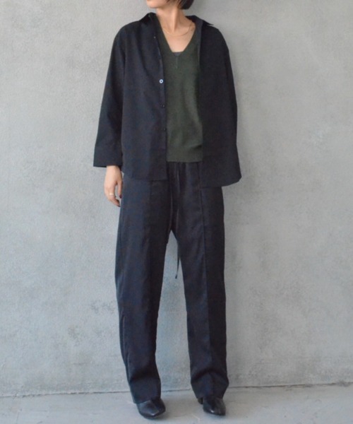 SEN TOKYO(セントーキョー)の「オーバーサイズ レギュラーカラーシャツ(シャツ/ブラウス・レディース・ホワイト/ブラック/ピンク/ブルー/アイボリー/マスタード・M/L/XL)」の7枚目の写真