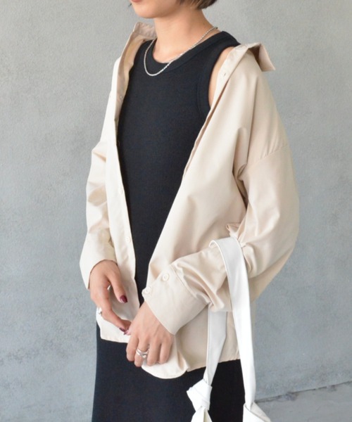 SEN TOKYO(セントーキョー)の「オーバーサイズ レギュラーカラーシャツ(シャツ/ブラウス・レディース・ホワイト/ブラック/ピンク/ブルー/アイボリー/マスタード・M/L/XL)」の8枚目の写真