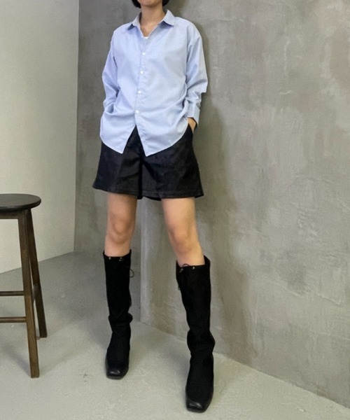 SEN TOKYO(セントーキョー)の「オーバーサイズ レギュラーカラーシャツ(シャツ/ブラウス・レディース・ホワイト/ブラック/ピンク/ブルー/アイボリー/マスタード・M/L/XL)」の21枚目の写真