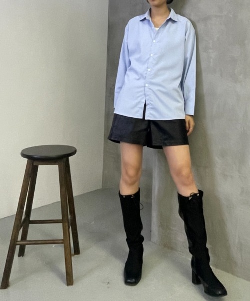 SEN TOKYO(セントーキョー)の「オーバーサイズ レギュラーカラーシャツ(シャツ/ブラウス・レディース・ホワイト/ブラック/ピンク/ブルー/アイボリー/マスタード・M/L/XL)」の17枚目の写真