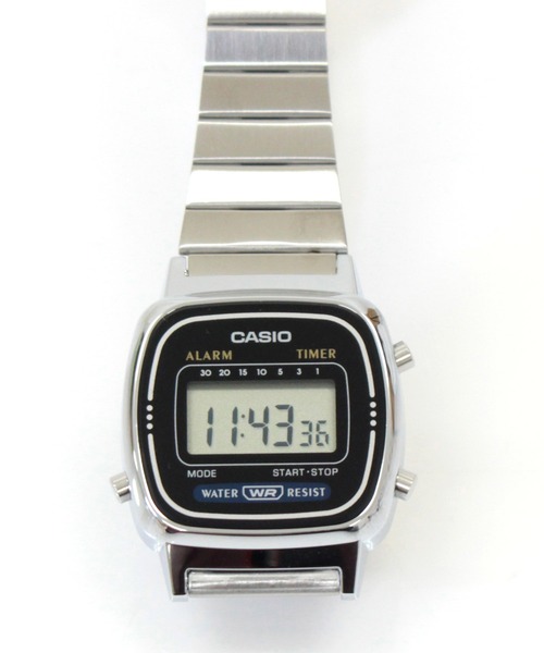 CASIO(カシオ)の「スタンダード スクエア デジタルウォッチ チープカシオ 腕時計(デジタル腕時計・レディース・ブラック×シルバー・FREE)」の2枚目の写真